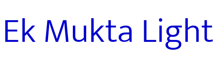 Ek Mukta Light 字体